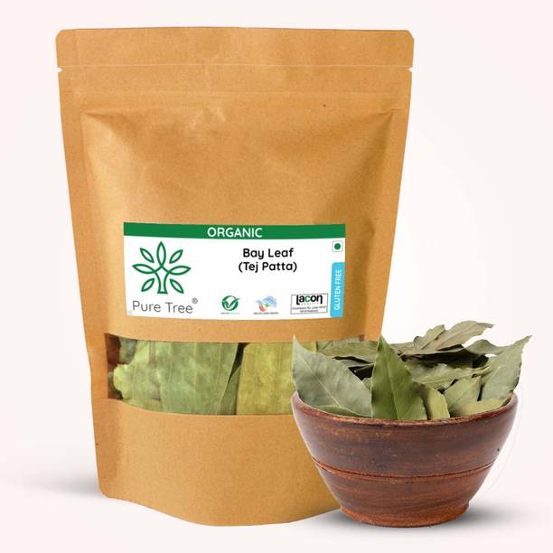 Pure Tree Organic Bay Leaf Tej Patta 100 g | Indian Whole Spices Fresh Farm Dried Leaves