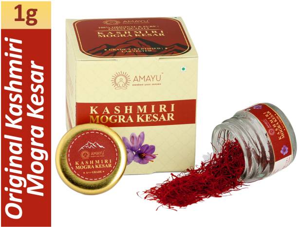 AMAYU Original Kashmiri Mogra Kesar Saffron 1 gm | A++ Grade Finest Premium Quality | 100% Pure & Natural