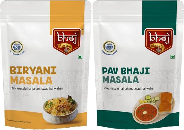 Bhoj Masale Biryani & Pav Bhaji Masala Powder Combo Pack 200 Gm Each|No Artificial Flavor