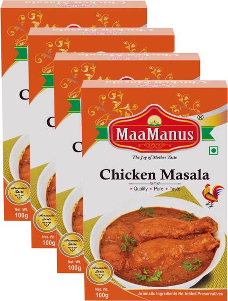 MaaManus Chicken Masala |Exotic Spices Blend 100G, Pack of 4