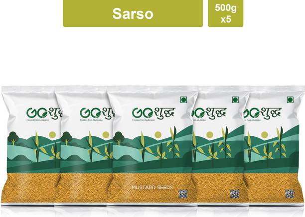 Goshudh Premium Quality Sarson (Mustard Seeds)-500gm (Pack Of 5)