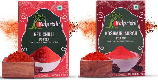 Kalprishi Pure Combo – Red Chilli Powder & Kashmiri Mirch Powder | Pack of 2