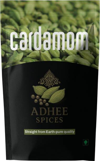 ADHEE SPICES 6MM Organic Green Cardamom Whole Spice Kerala Origin, Pre-Packaged