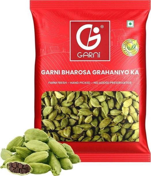 GARNI Foods Whole Green Cardamom (Elaichi) 6-7mm|Hari Elaichi