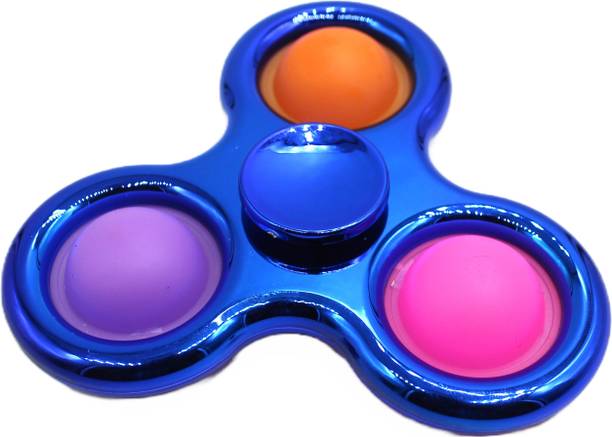 neoinsta shopping Very beautiful big size light weight plastic popit spinner Blue colour Design-8