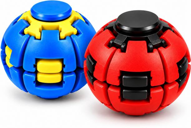 NAVIORA Fidget Spinner Ball, Press-to-Spin Stress Relief Toy - Pack of 2