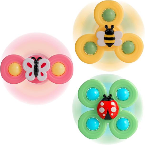 Learn With Fun InfantJoy Waterproof Suction Fidget Spinner Toy for Baby Bath