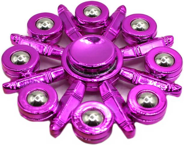 neoinsta shopping Medium size 8 sided metal fidget spinner toy for kids Pink Color Design-6