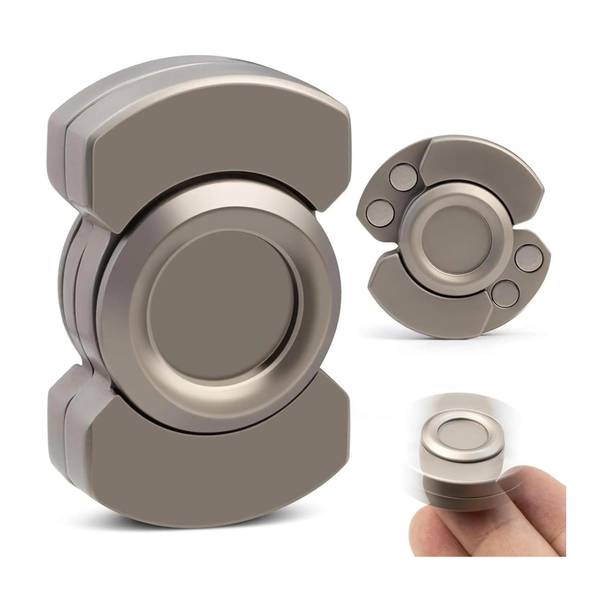 DAONPHARI 3 in 1 Fingertip Gyroscope EDC Toy | Zinc Alloy Magnetic Rotating Spinner