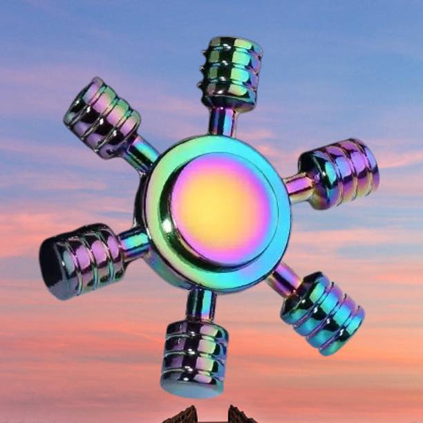 Bestie Toys Rainbow Gyro Piston Metal Fidget Spinner Hand Toy,