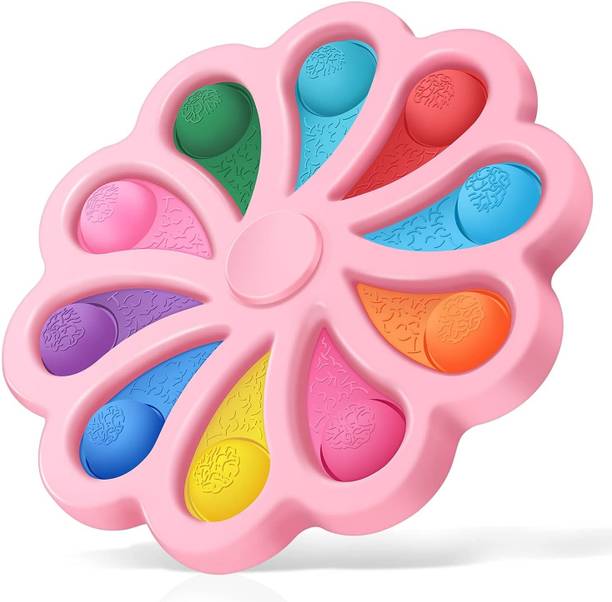 SQUIDSY Big Size Pop it Fidget Spinner Hand Toy Anti-Anxiety Spinner for Kids and Adults