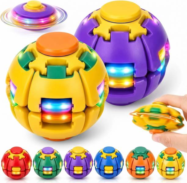 RV TOYS RV - Press to Spin Fidget Spinner Transformable Toy Boys and Girls