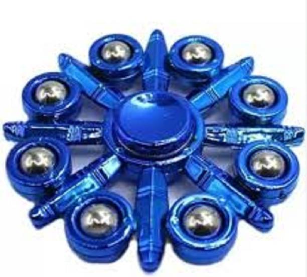 ParshvGroups Metal Spinner, Fidget Spinner, Blue Titanic Design (Pack of 1)