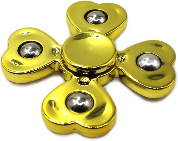 neoinsta shopping Small size Four side metal fidget spinner toy for kids yellow
