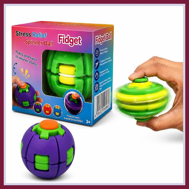 Sastizone Rotating Fidget Spinner Ball for Kids