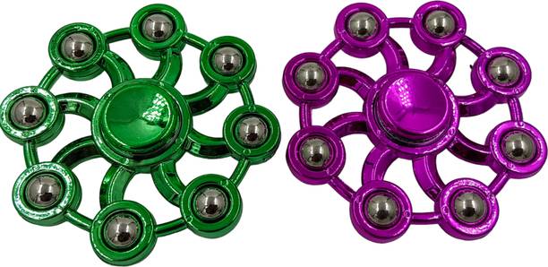 AKTOON TOYS ery beautiful 2pc big size metal spinners combo Green & Purple