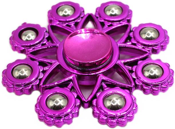 neoinsta shopping Medium size 8 sided metal fidget spinner toy for kids Pink Color Design-2