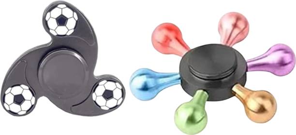 PREMSONS Metal Fidget Spinner Toy with Free Gift Metal Zinc Spinner, Silver