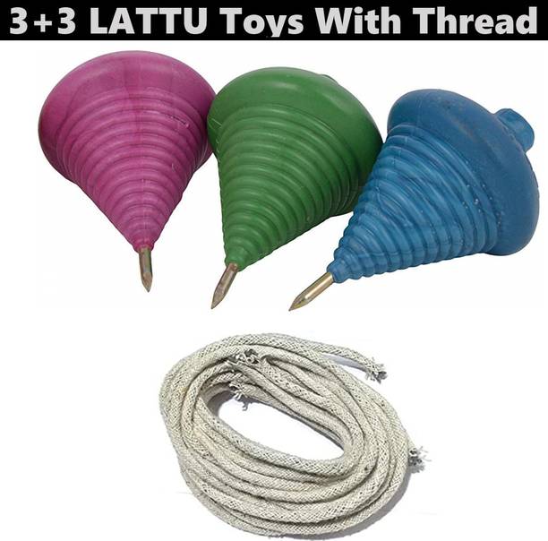 BRAND HOME Lattu Dori (Pack of 6 Pcs) Lattu Thread/Nada White Thread use of Lattu Spinning