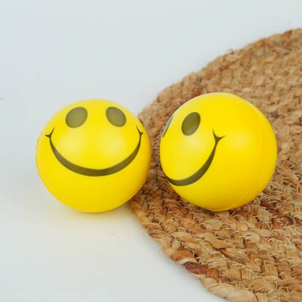 little toon Sponge Smiley Ball for Kids and Adults  - 7 cm