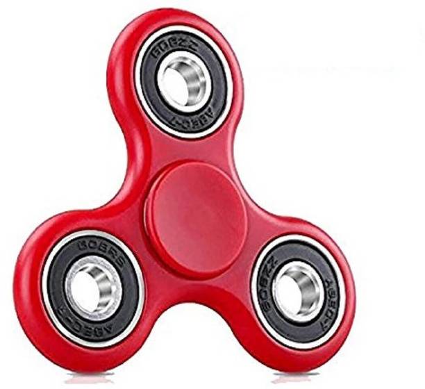PREMSONS Premium Quality Tri Spinner Ultra Speed Toy Fidget Spinner 608 Four Bearing Red