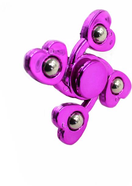 neoinsta shopping Small size Four side metal fidget spinner toy for kids pink Design-2