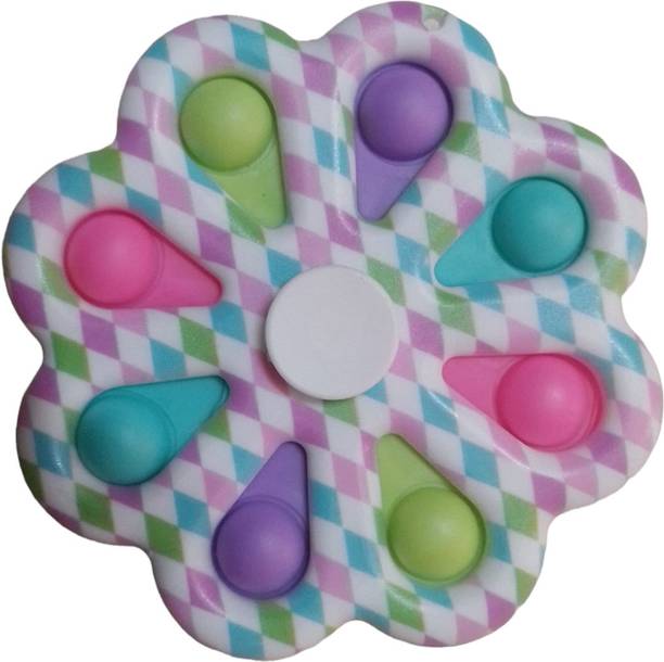 AKFLICKS Printed Finger Plastic Spinning Hand Spinner Toy Single