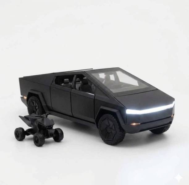 mmm CyberTruck Die Cast Metal,1:22,LED Lights Sound,Pull Back,Doors,Mini CyberSquad