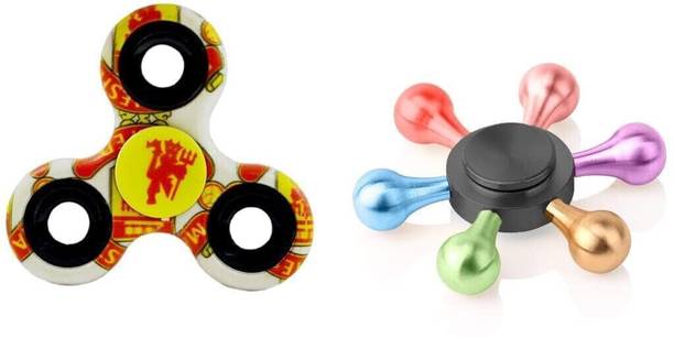 PREMSONS Rainbow Dual with Multicolor Unique Fidget Hand Spinner