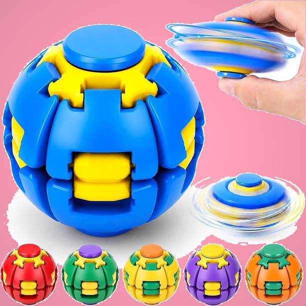 Jaaro Press to Spin Sensory Ball, Kids Adults Sensory Toy, Pack of 1