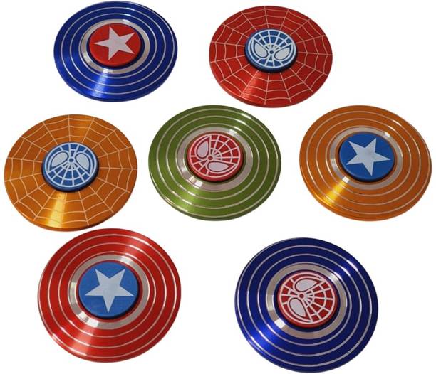 BRAND HOME Round Captain America Finger Gyroscope Spinner Fidget Metal Stress Relieve Toys