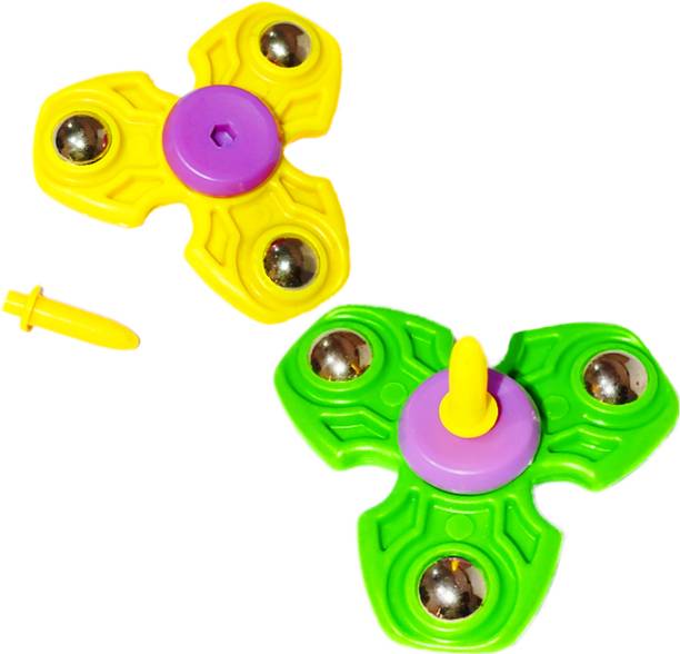 KC FAST Pack of 2 Fidget Spinner Bambaram Spinner Toy for kids Fun Game Plastic