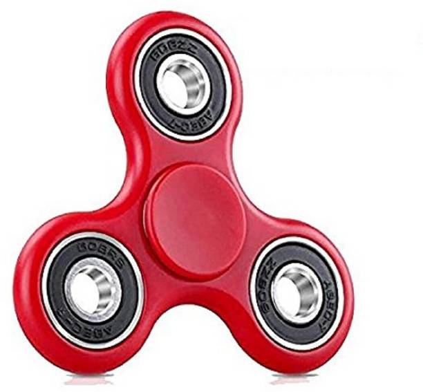 PREMSONS Premium Quality Tri Spinner Ultra Speed Toy Fidget Spinner 608 Four Bearing Red