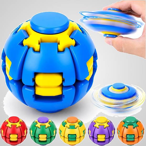 Nizix 1 pcs Press to Spin Fidget Ball for School Office and Travel