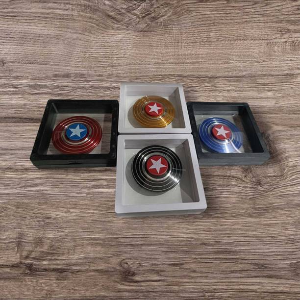 navysny Hand spinner toy metal spiinner for kids boys and girls in red ,multicolour