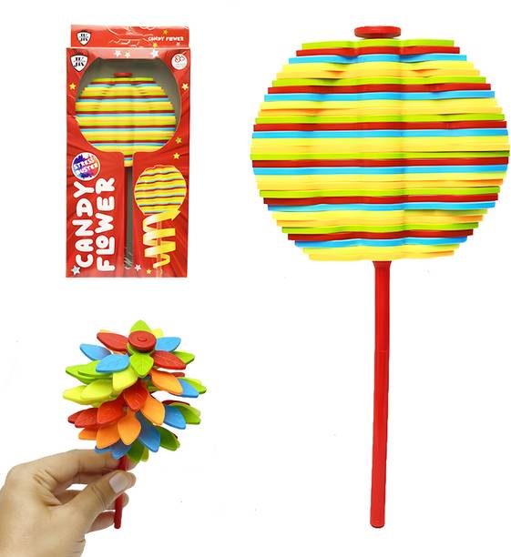 BUKU Candy Flower Toy for Kids Stress Relief Toy Colourful Hand Fidget Spinner