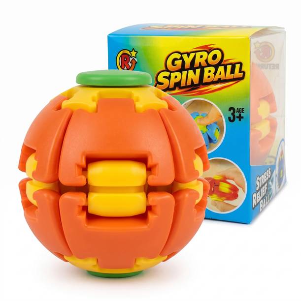 MammaMiaToys RETURNO Gyro Spin Ball 360 Degree Rotating Press to Spin Fidget Spinner