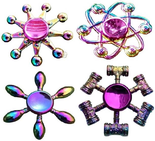 Bestie Toys Rainbow Spinner 4 combo set Fidget Long Time Rotation Hand Spinner