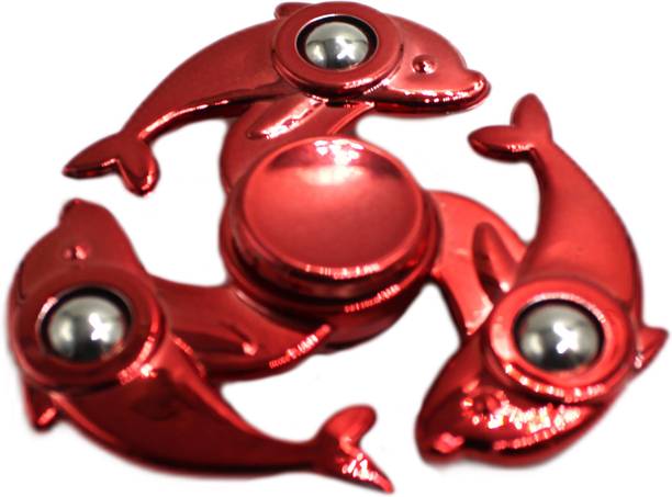 neoinsta shopping Small size Three side metal fidget spinner toy for kids red Design-1