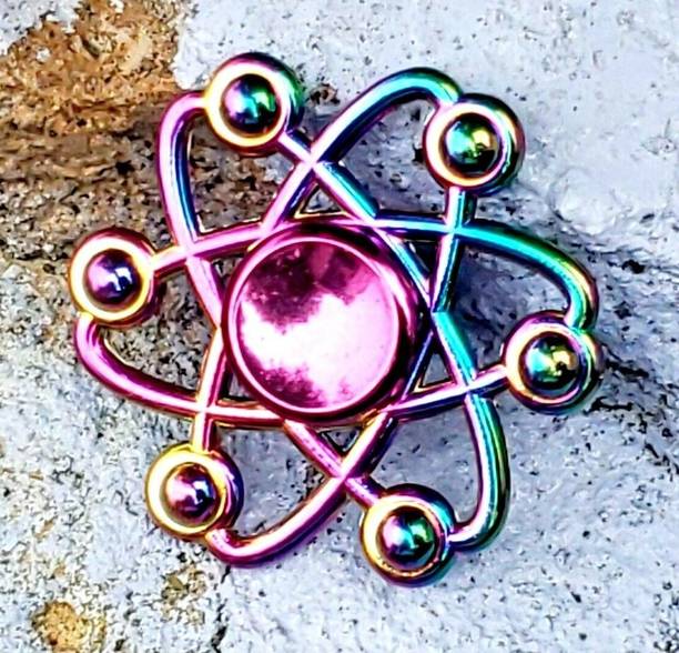 Bestie Toys Rainbow Nuclear Fidget Spinner Oil Slick Toy Kids Adults AHDA Boys Girls