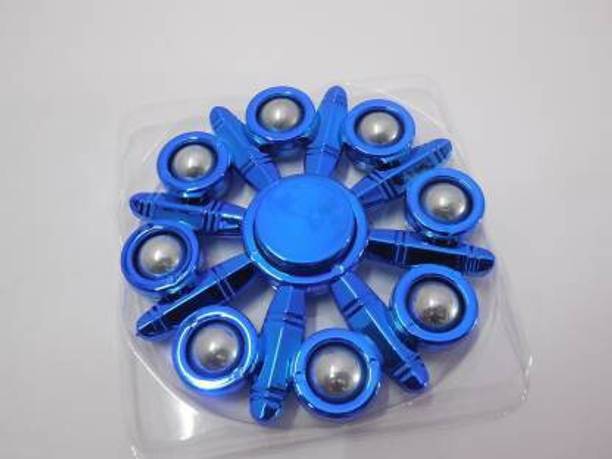 Bal samrat 8 BALL BLUE COLOR CHROME EDITION METAL FIDGET SPINNER Pack of 1
