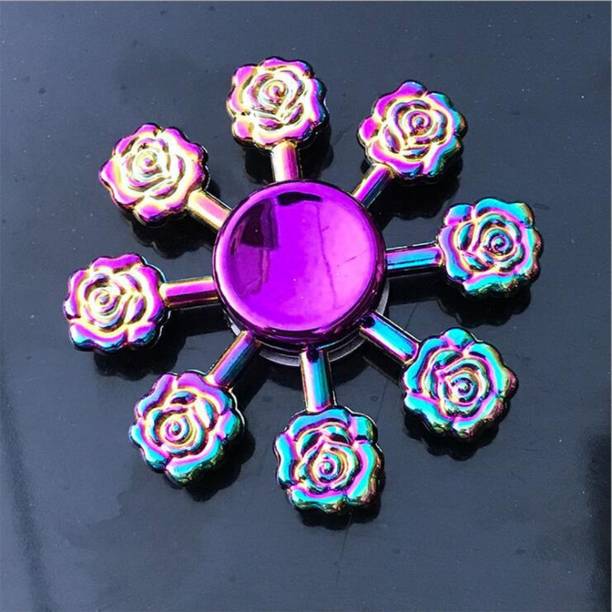 KARBD Rainbow Gyro Flower Metal Fidget Spinner Hand Toy Stress Relief Tabletop Game