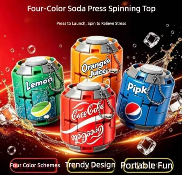 WHITE POPCORN PACK OF 1 SODA CANE transformable fidget SPINNER