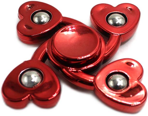 neoinsta shopping Small size Four side metal fidget spinner toy for kids red Design-1