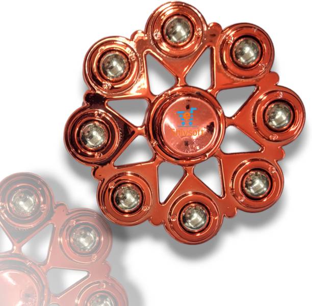 Shivsoft Mettalic 8 Goli Big Size Red Fidget Puzzle Ball Bearing Spinner