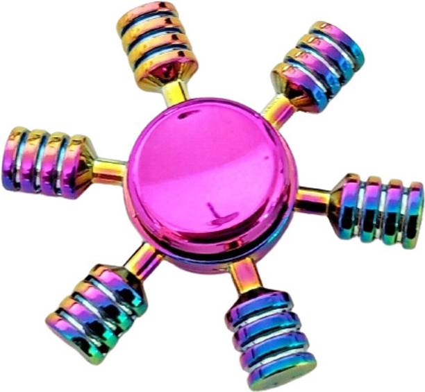 Bestie Toys Rainbow Gyro Six Arms Finger Hand Spinner Fidget Long Time Rotation