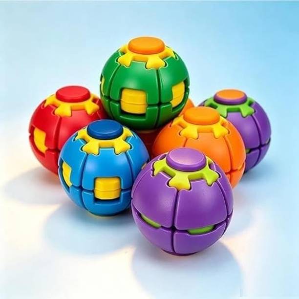 Qaswa Press To Fidget Spinner Ball Toy for Kids & Adults | Press Spin Stress Relief