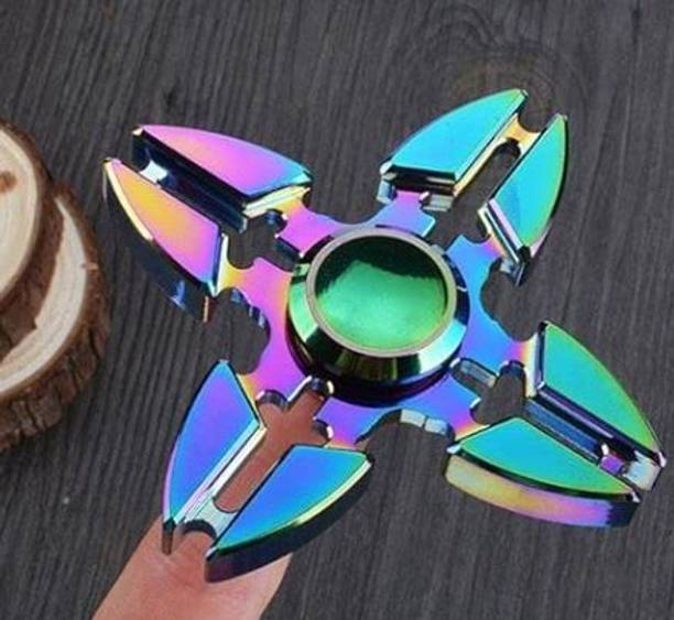 Bestie Toys Rainbow Gyro Crab Four Side Hand Fidget Spinner