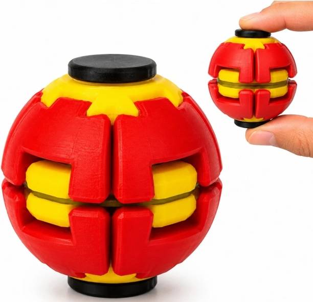 MADTEX Push To Fidget Spinner Ball Toy for Kids & Adults | Press Spin Stress Relief