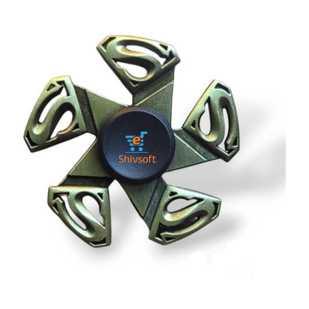 Shivsoft Super 5 Star Logo Fidget Spinner Metal